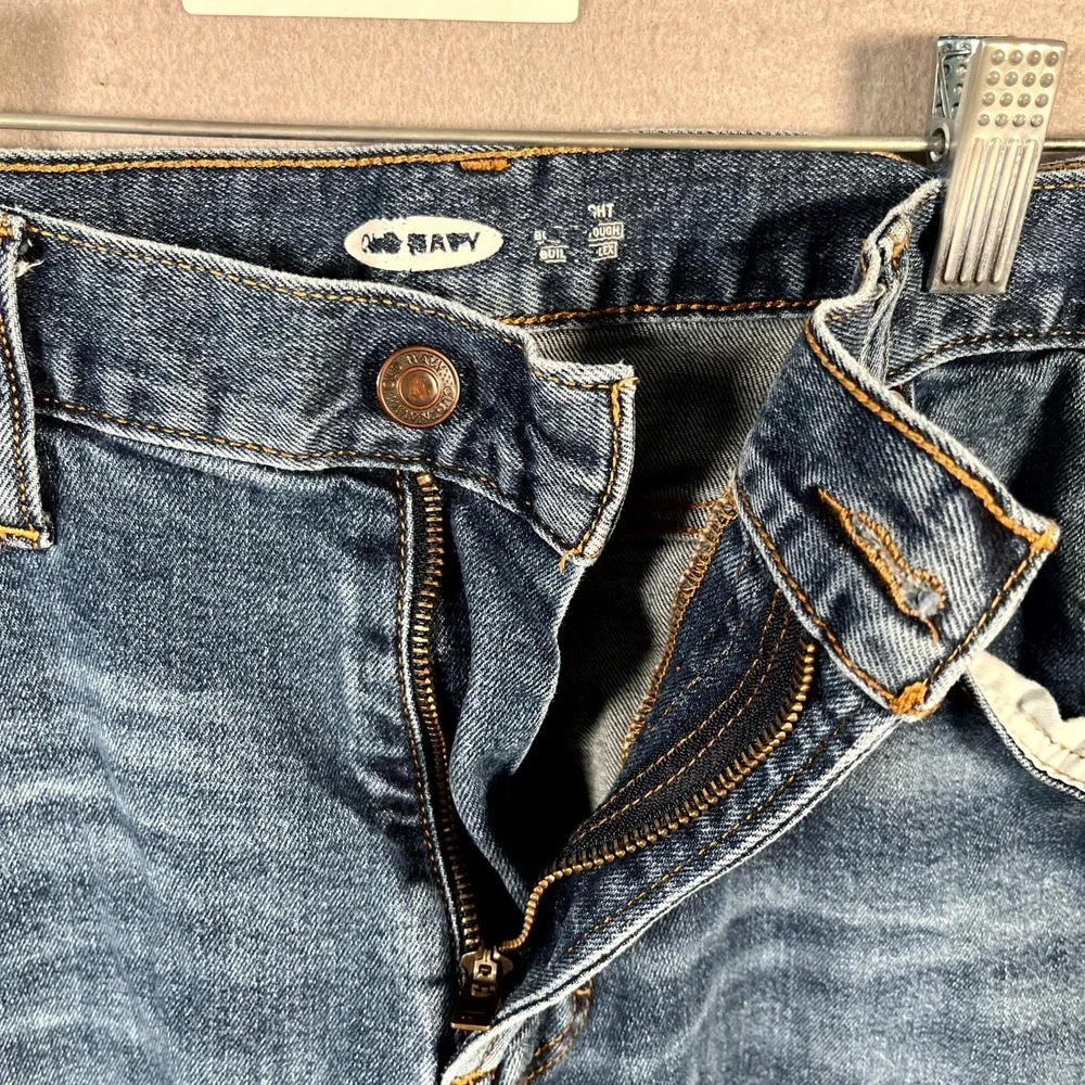 Old Navy Built‎ In Tough Flex Jeans Mens 36x36 Blue Denim Stretch Straight Leg